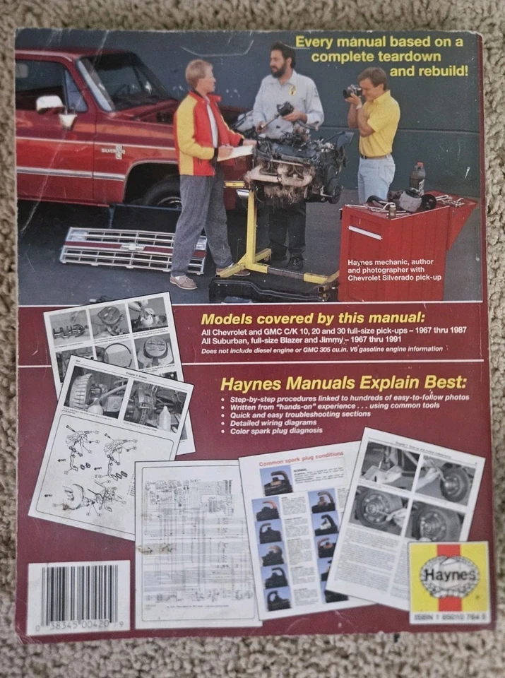 HAYNES 420 Chevrolet & GMC PICK-UPS 1967 THRU 1987  Automotive Repair Manual Foto 2 de 4
