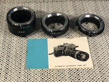Macro Automatic Extension Tube Set for Minolta SR Mount 35mm Film Cameras
