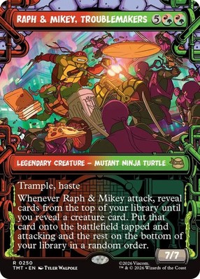 MTG Raph & Mikey, Troublemakers - Foil - Showcase, NM-Mint, English Teenage Muta