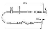 Seilzug Feststellbremse Hinten Rechts Bosch 1 987 482 092 Passend FÜR Subaru
