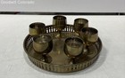 Bundle Of Assorted Gatco Solid Brass Decorative Miniature Goblet And Tray Set