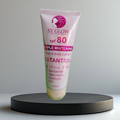 SY GLOW Hand and Body Lotion LSF 80 Instant White Flawless 200ml