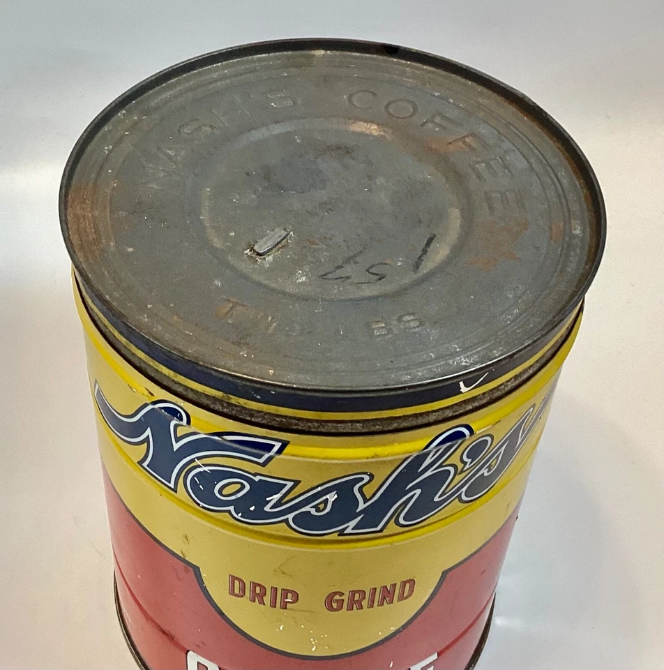 NASH'S Drip Grind 2 Pound Coffee Tin 1921 - Image 4 of 4