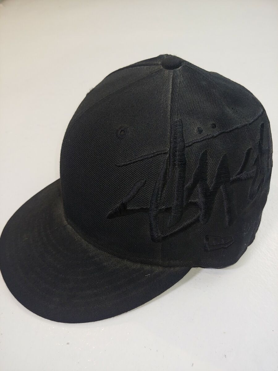 VTG Stussy Fitted Hat Cap New Era 7 3/8 59fifty Rare 2000s skate