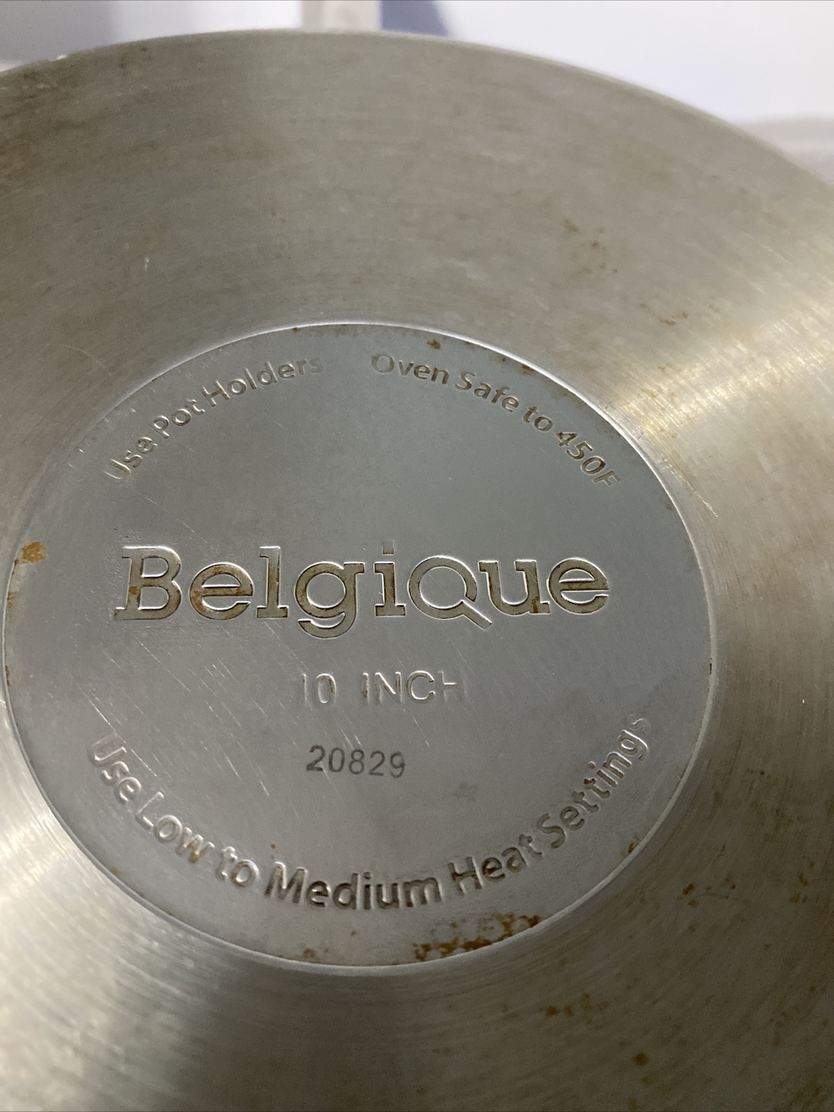 VTG Belgique Stainless 10 Inch Skillet Frying Pan Oven Safe, Good