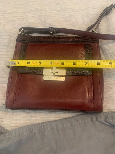 Brahmin Mimosa Crossbody Bag in Burgundy - Excellent Used Condition - Picture 13 of 15
