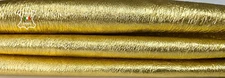 METALLIC GOLD CRINKLED CRISPY COATED Soft Goatskin leather  5sqf 0.9mm #B6973
