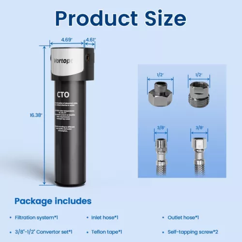 Efficient Filtration Under Sink Water Filter System 19K Gallons NSF/ANSI 42 - Picture 3 of 8