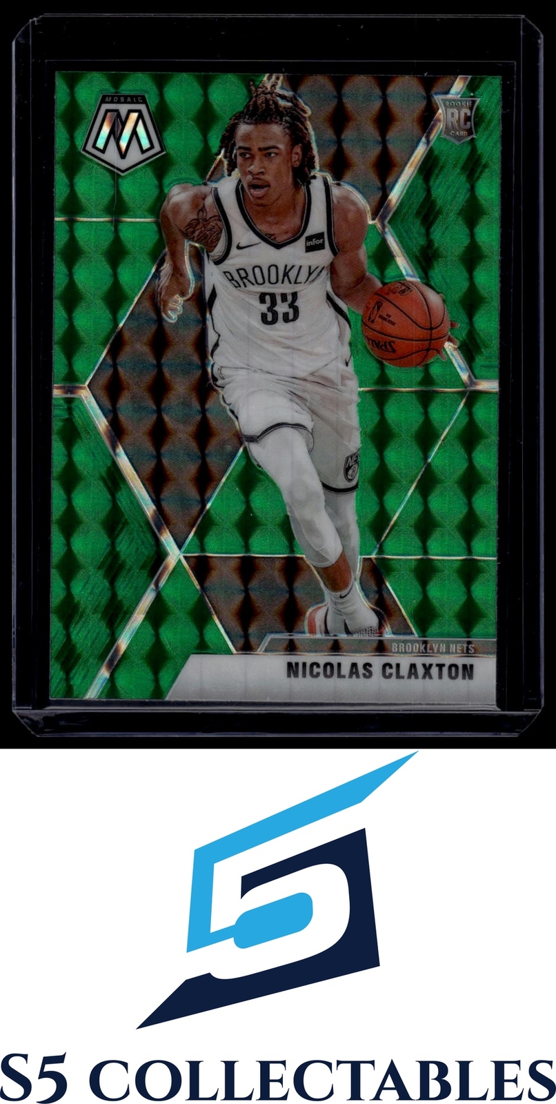 2019-20 Panini Mosaic #236 Nicolas Claxton Green Prizm 1891