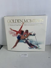 Golden Moments 1984 Commemorative Olympic Issues VTG HC/DJ  3 stamps 28/JUL/1984