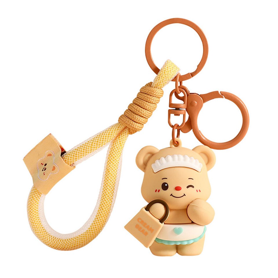 Cute Bear Keychain Cartoon Bear Keyring Car Keyring Key Chain Gift ...