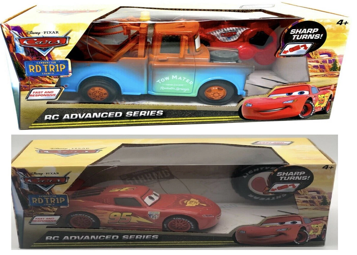 Disney Cars Lightning McQueen Tow Mater RC Advanced Remote Control Car Ages 3