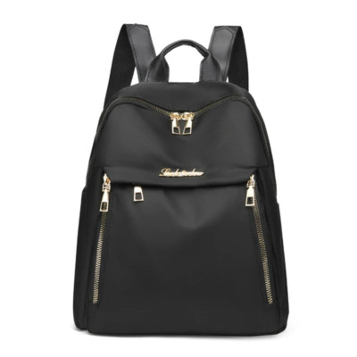 Simple Black Large Capacity Backpacks Women Travel Bag Solid Harajuku Student Sc