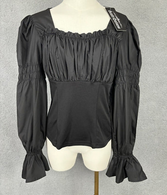 Scarlet Darkness Women's Renaissance Shirt Puff Sleeve Square Neck. Medium, NWT.