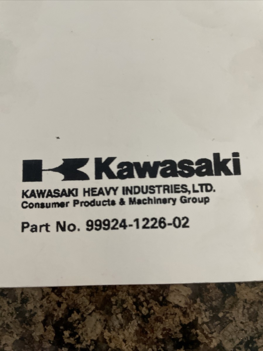 恩塚亨　offense game model OEM Kawasaki Service Manual 1998 ZX600 16 Chapter 99924-1226