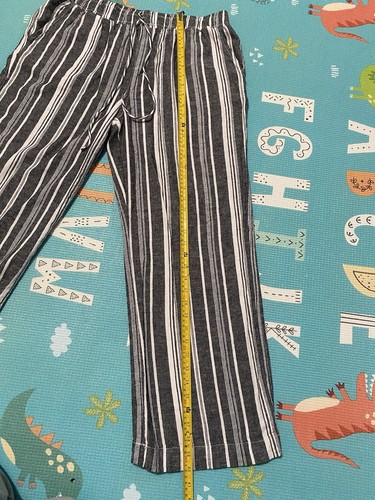 Briggs Womans Pants Stripe XL Linen Pull On Pockets - Picture 9 of 9