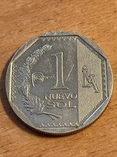 Peru 1 Nuevo Sol 2012 as pictured. Free postage