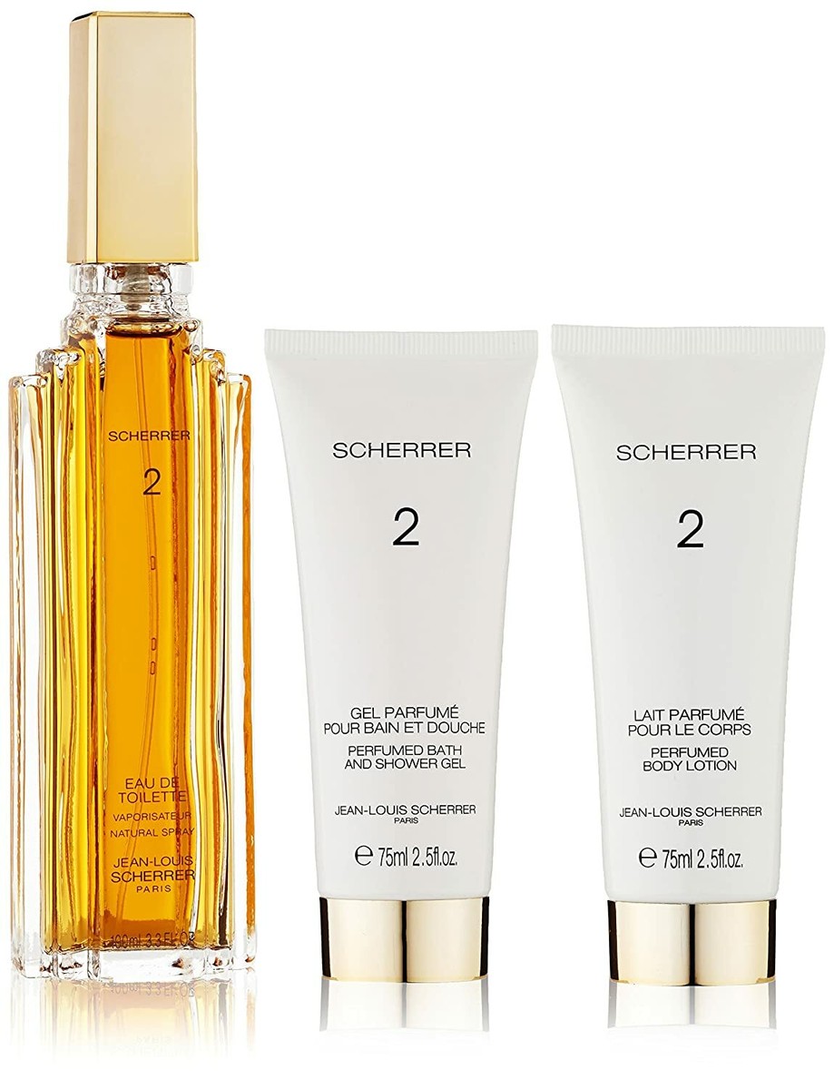 Scherrer 2 by jean-louis 3 pcs EDT Spray 3.3 oz, 2.5 oz Lotion
