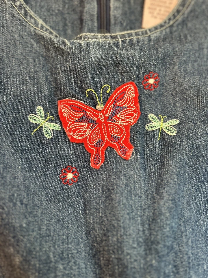 Vestido vaquero Sweet Girls talla 6 Y2k rojo mariposa Foto 2 de 4