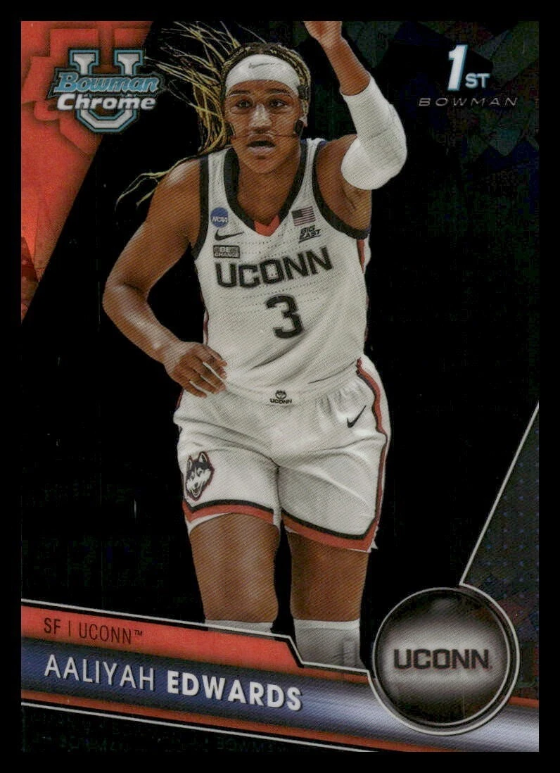 2023/24 Bowman Chrome University Black Sapphire Aaliyah Edwards Rc #19 (3/10)