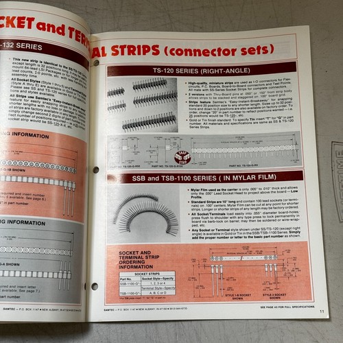 Vintage 1981 SAMTEC Electronics Hardware Computer Parts Catalog Computing - Afbeelding 6 van 10