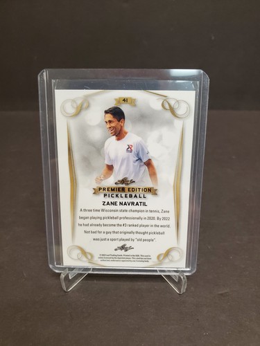 2023 ZANE NAVRATIL Leaf Pickleball Premier Edition Silver Foil #41 RC - Picture 2 of 12