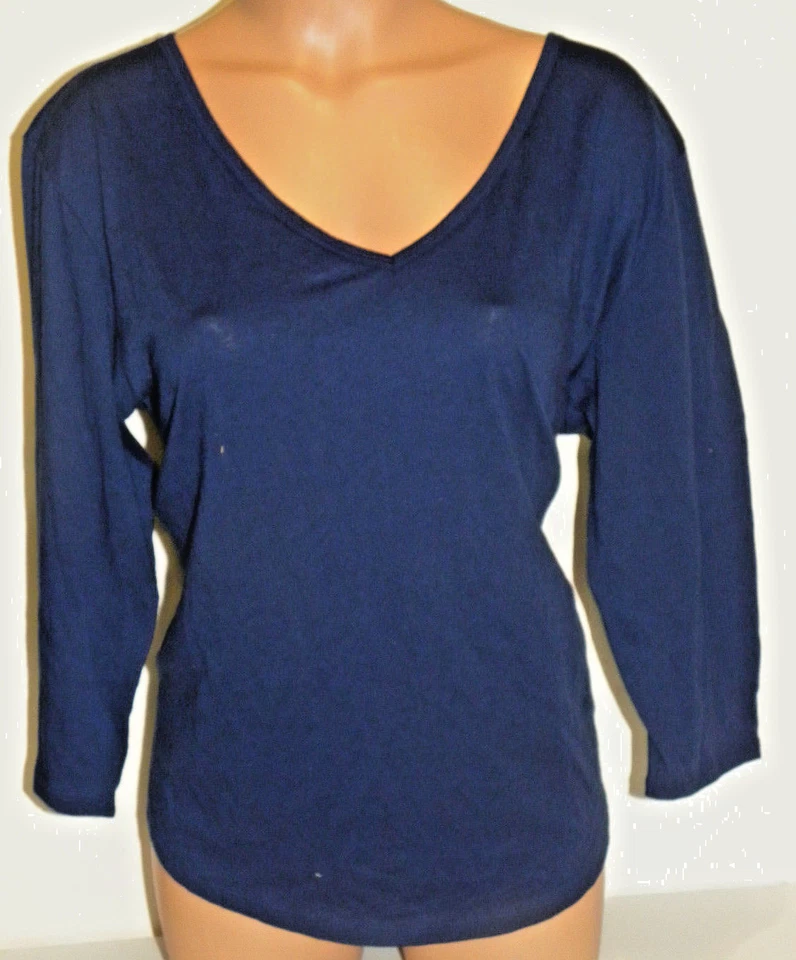 Victorias Secret Bikini Couvre Sommeil Chemise Solide Bleu Marine L Long Manches - Photo 1/1