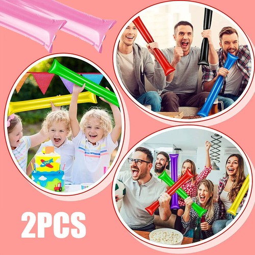 2Pcs/Set Inflatable Cheer Sticks World Cup Tube Baton Party Football Sports Gift - Picture 4 of 21