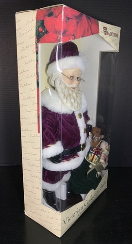 Vintage 1996 Traditions 18" Victorian Santa Porcelain & Toys Limited Collection - Picture 5 of 9