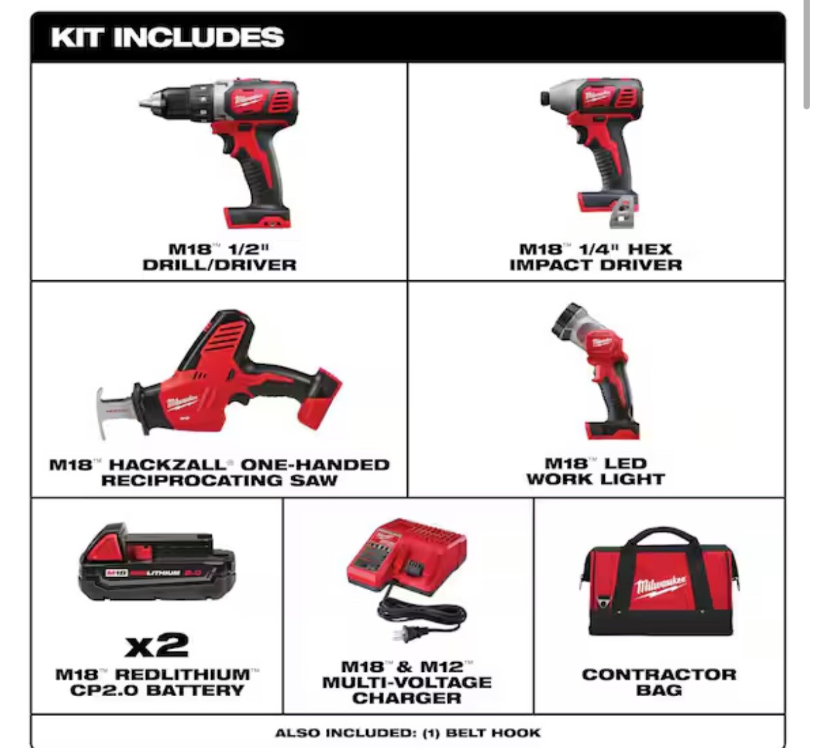 🧰Milwaukee M18 Cordless Combo Kit, 4-Tools, 2696-24CXH🧰 | eBay