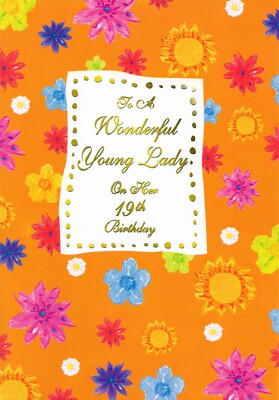 Happy 19TH BIRTHDAY Card FOR 19 YEAR OLD GIRL YOUNG LADY by