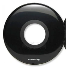 Aquarian Center Ported Bass Black Drumhead 26"