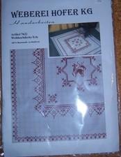 Stickpackung Weihekorbdecke 7622 mit Spitze Lamm zum Besticken