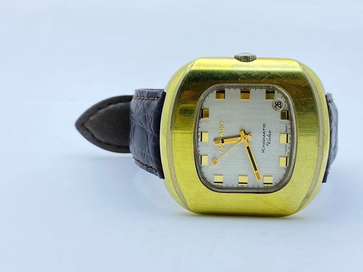 Vintage Movado Kingmatic Gold Plated Mens Watch SUB SEA 274