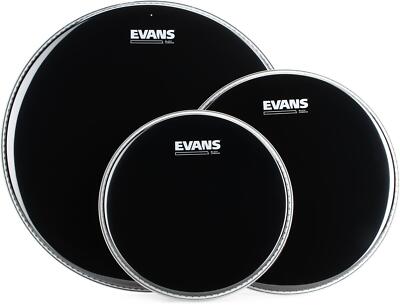 Evans Black Chrome Tom Pack - 10'', 12'', 16'' Batter Heads