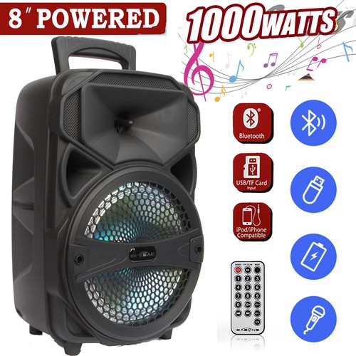 8'' 1000W Portable FM Bluetooth Speaker Subwoofer Heavy Bass Sound System Party - Picture 50 of 78