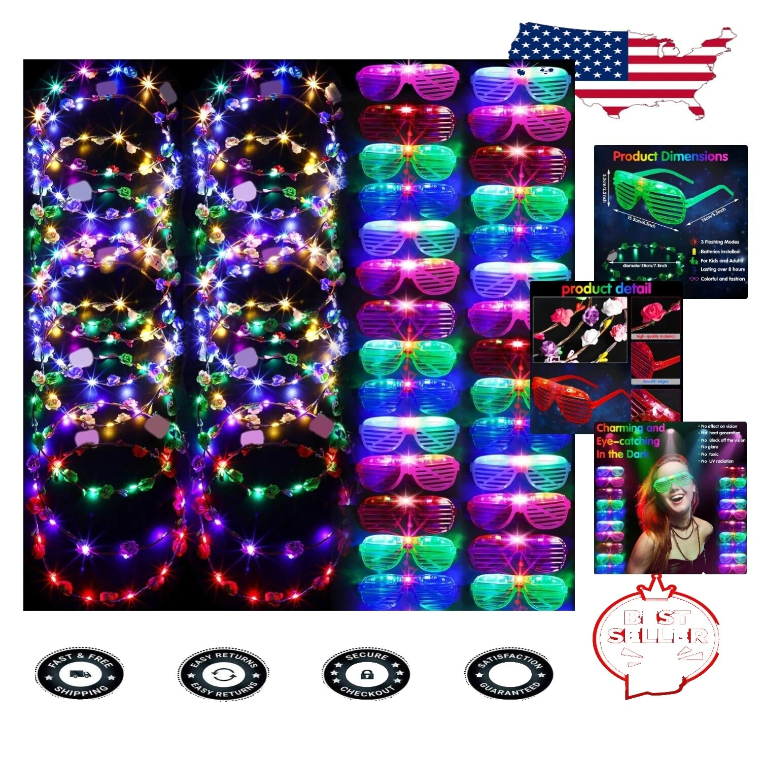 Multicolor Lights Plastic Party Favors & Bag Fillers
