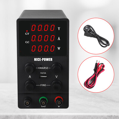 Regelbares DC Labornetzgerät 0-30V 0-10A Labornetzteil Netzgerät Power Supply