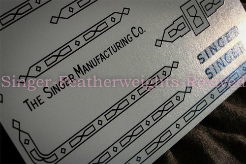 SINGER FEATHERWEIGHT BLACK ***PRE TRIMMED*** DECAL SET FOR 221K - 222 K - Picture 2 of 3