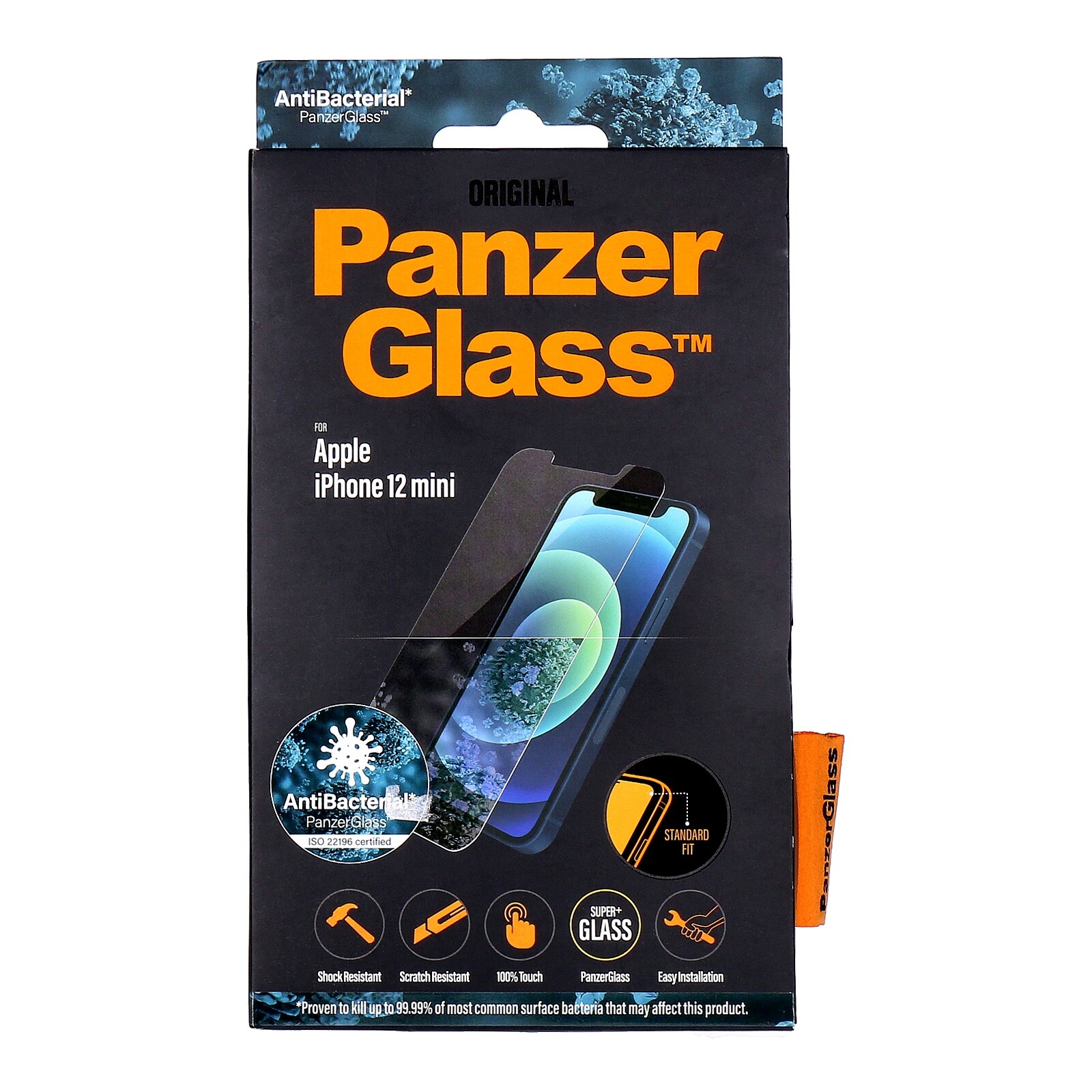 Антибактериальное стекло для iPhone 12mini Panzerglass 