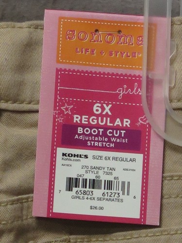 Boys Slim or Girls 4-6X SONOMA Goods for Life™ Sandy Tan Bootcut Jeans BNWT - Picture 4 of 27