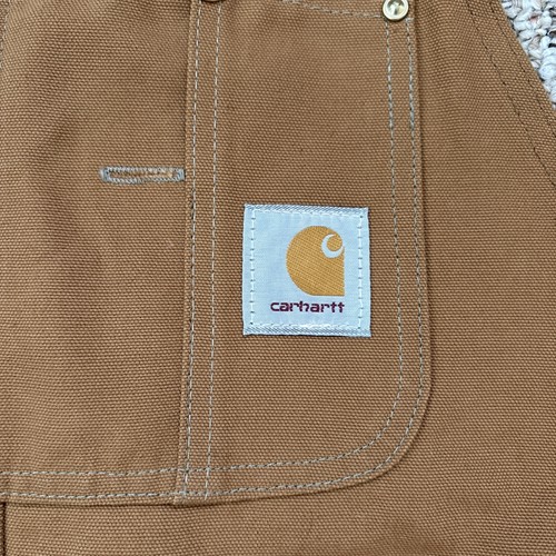 Vtg Carhartt Bib Duck Overalls Quilt Lined -USA Made 6FBQZ- Double Knee 40x28 - Picture 3 of 11