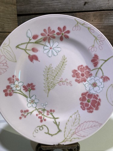 New The Cellar Creamware 9" Salad Plates with Floral Accent Set of 2 - Picture 2 of 6