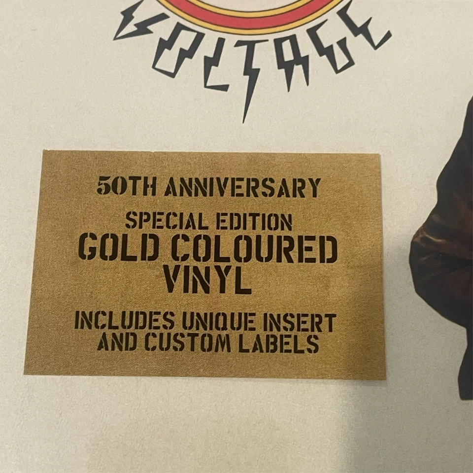 AC/DC - High Voltage 50th Anniversary Gold Coloured Vinyl New & Sealed - Image 3 of 4