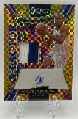 Jonathan Kuminga 2024-25 Panini Select X-Factor Gold Prizm Jersey Patch Auto /10