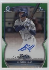 2023 Bowman Draft Chrome Prospect Green Refractor 18/99 Hunter Haas Auto 0x5w