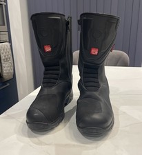 Hein Gericke Motorradstiefel Unisex Gr. UK 6 - Hiprotec Gore-Tex schwarz Leder