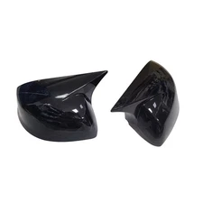 Gloss Black OX Horn Side Rearview Mirror Cover Cap For Honda Civic 2012-2015