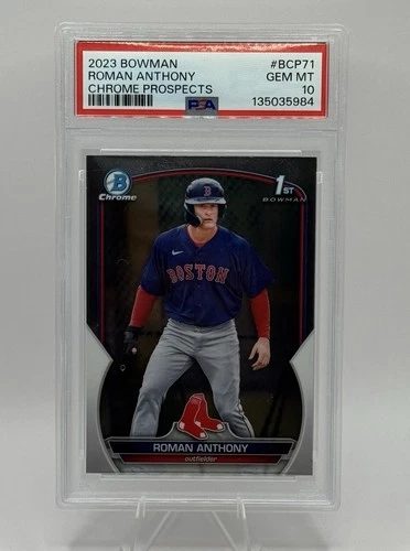 2023 Bowman Chrome Prospects ROMAN ANTHONY #BCP71 1st RC Red Sox PSA 10 GEM MINT