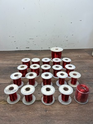 Lot of 24 AWG magnet wire total weight 12 -1/2 lbs 21 spools